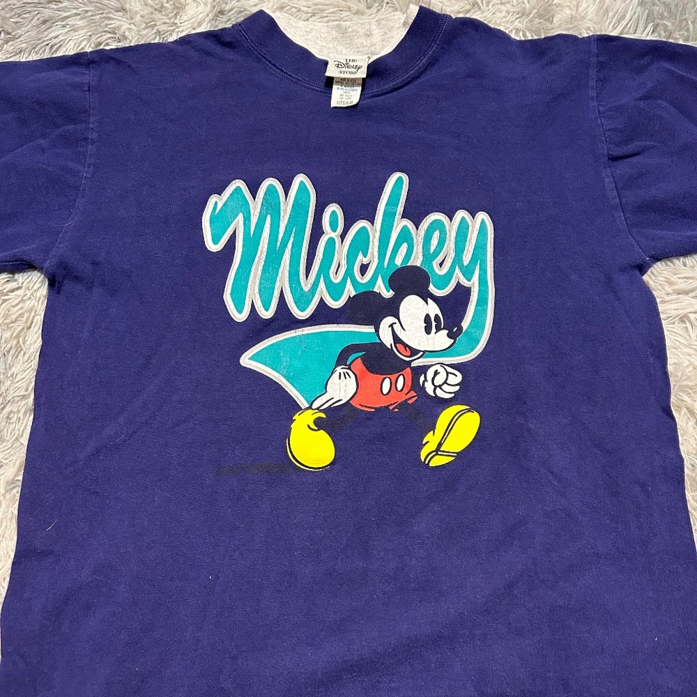1989 Mickey Mouse Shirt Purple Mens Medium Made In The USA
